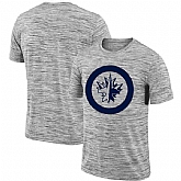 Winnipeg Jets 2018 Heathered Black Sideline Legend Velocity Travel Performance T-Shirt,baseball caps,new era cap wholesale,wholesale hats
